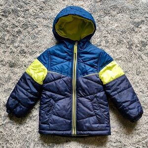 🏔️ Swiss Alps Fleece Lined Winter Puffer Jacket - Boys 4T